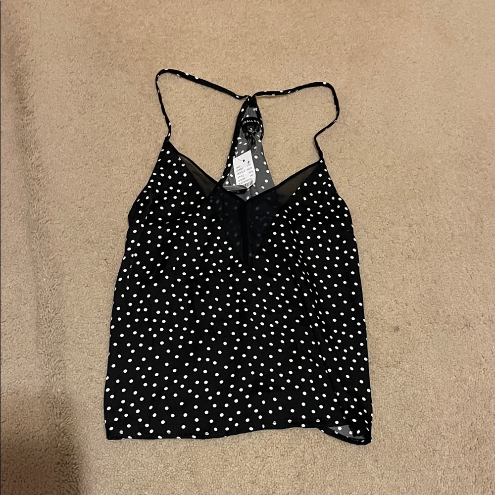 Polka Dot Black and White Women's Top